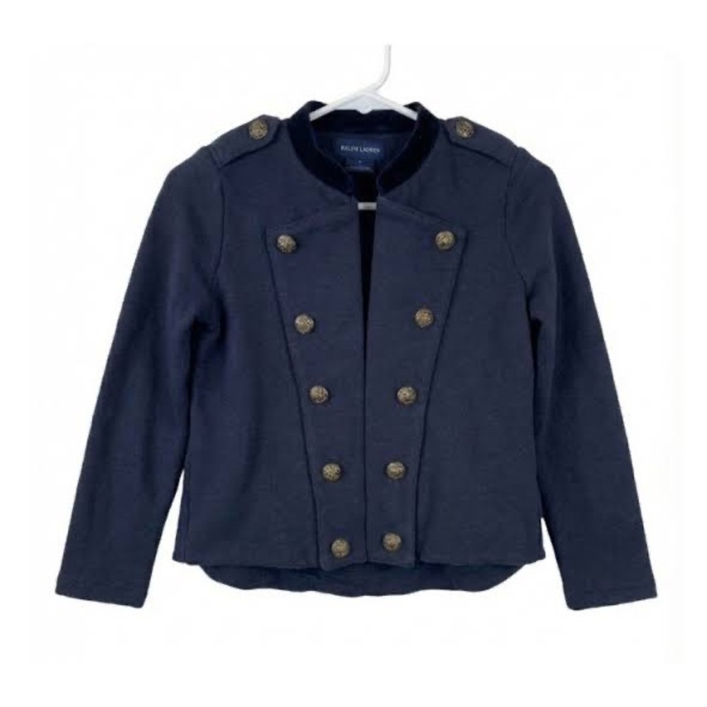 Polo Ralph Lauren Kids Navy Blue Military Jacket Gold Buttons 4/4T
